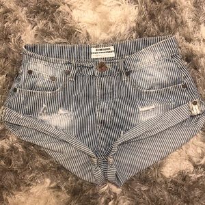 One teaspoon striped jean shorts! Never worn!